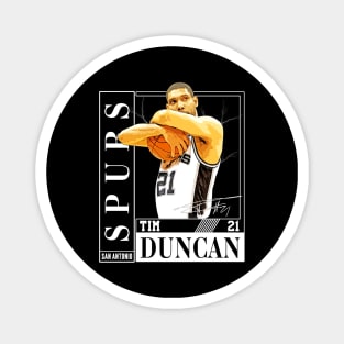 Tim Duncan The Big Fundamental Basketball Signature Vintage Retro 80s 90s Bootleg Rap Style Magnet